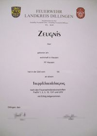 Urkunde Truppf&uuml;hrerlehrgang (2)
